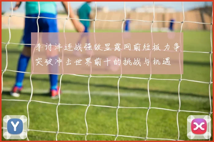李诗沣连战强敌显露网前短板力争突破冲击世界前十的挑战与机遇